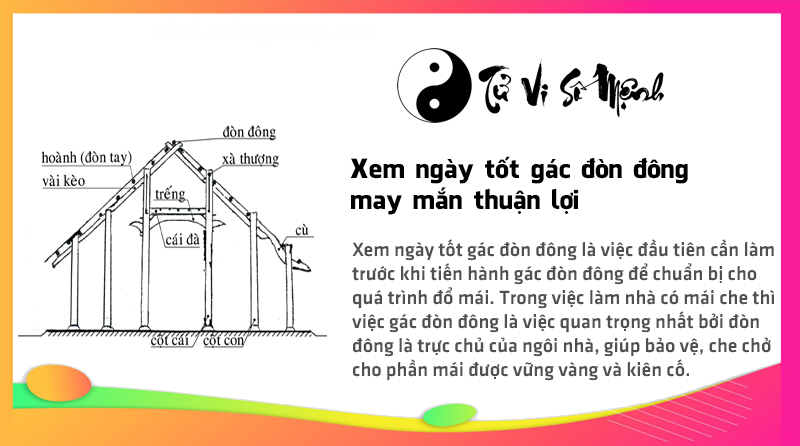 Xem ngày tốt gác đòn đông may mắn thuận lợi