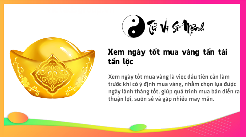 Xem ngày tốt mua vàng tấn tài tấn lộc